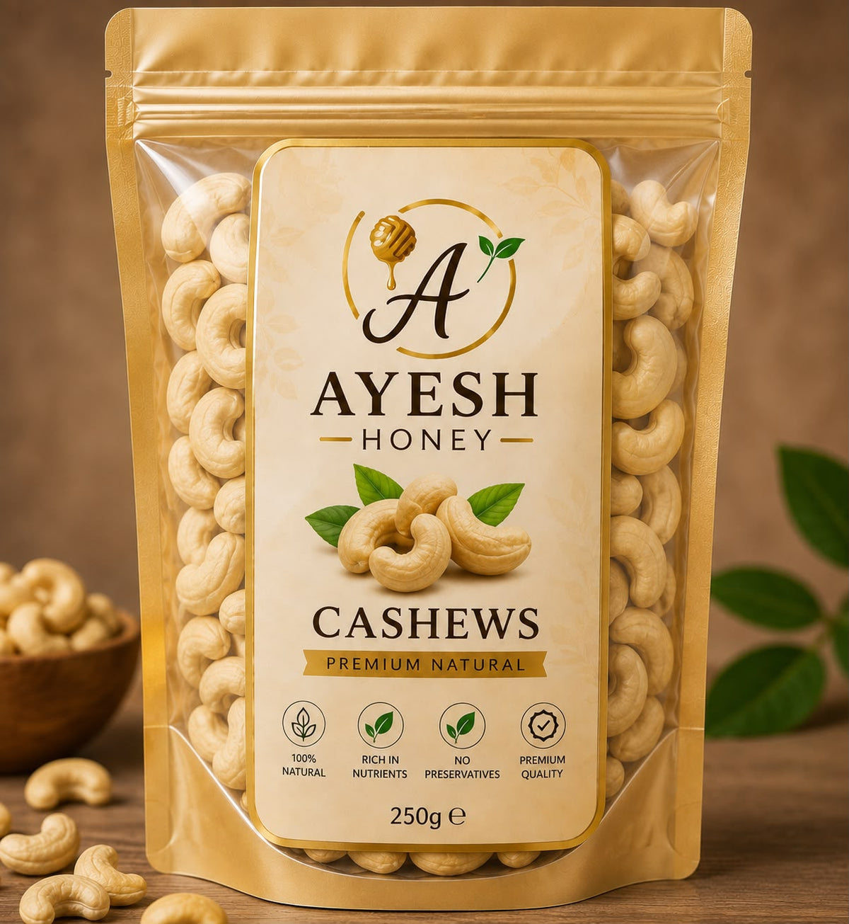 Premium Quality Cashews – 250g | Ayesh Honey